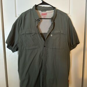 Coleman Olive Casual Button Down Shirt